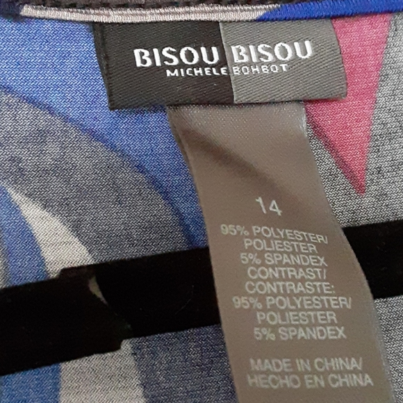 Bisou Bisou long sleeved dress with belt sz 14 - Picture 2 of 4